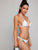 Zipper Front Long Sleeve Top With Tie Side Bikini Set