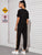 Leopard Panel Colo-Block Tee & Sweatpants