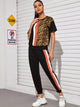 Leopard Panel Colo-Block Tee & Sweatpants