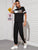 Leopard Panel Colo-Block Tee & Sweatpants