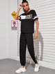Leopard Panel Colo-Block Tee & Sweatpants