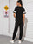 Leopard Panel Colo-Block Tee & Sweatpants