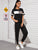 Leopard Panel Colo-Block Tee & Sweatpants
