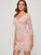 Floral Mesh Overlay Zip Back Dress