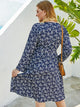 Plus Ditsy Floral Print Tie Side Dress