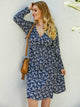 Plus Ditsy Floral Print Tie Side Dress
