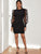 Floral Mesh Puff Sleeve Ribbed Bodycon Dress