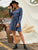 Belted Rib-knit Flared Hem Dress