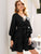 Bishop Sleeve Belted Layered Hem Dress