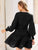 Bishop Sleeve Belted Layered Hem Dress