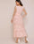 Polka-dot Embroidered Mesh Overlay Layered Hem Dress