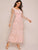 Polka-dot Embroidered Mesh Overlay Layered Hem Dress