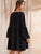 Pearls Beaded Bishop Sleeve Smock Dress