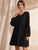 Pearls Beaded Bishop Sleeve Smock Dress