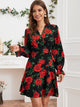 Floral Print Tie Wrap Dress