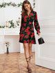 Floral Print Tie Wrap Dress