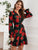 Floral Print Tie Wrap Dress