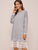 Contrast Lace Hem Sweatshirt Dress