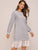 Contrast Lace Hem Sweatshirt Dress