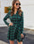 Notched Belted Buffalo Plaid Shirt Dress