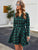 Notched Belted Buffalo Plaid Shirt Dress