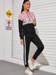 Contrast Sequin Panel Drawstring Hoodie & Sweatpants