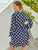 Plus Polka Dot Ruffle Wrap A-line Dress