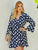 Plus Polka Dot Ruffle Wrap A-line Dress
