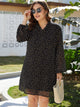 Plus Allover Print Chiffon Tunic Dress