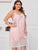 Plus Contrast Lace Satin Night Dress