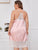 Plus Contrast Lace Satin Night Dress
