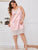 Plus Contrast Lace Satin Night Dress