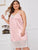 Plus Contrast Lace Satin Night Dress