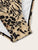 Leopard Zipper Front Long Sleeve One Piece Swimwear