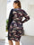 Plus Two Tone Camo Print Bodycon Dress