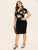 Plus Floral Print Cut Out Bodycon Dress