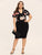 Plus Floral Print Cut Out Bodycon Dress