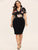 Plus Floral Print Cut Out Bodycon Dress