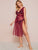 Sheer Mesh Tie Front Dress With Thong