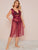 Sheer Mesh Tie Front Dress With Thong