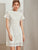Zip Back Guipure Lace Overlay Fitted Dress
