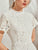 Zip Back Guipure Lace Overlay Fitted Dress