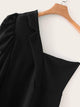 Puff Sleeve One Shoulder Fitted Dress