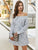 Off-shoulder Vertical Stripe Belted Shirt Dress