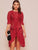 Sheer Lace Ruffle Trim Asymmetrical Hem Dress