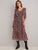 Floral Print Ruffle Trim Chiffon A-line Dress