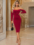 Glamaker Sweetheart Neck Chain Detail Bodycon Prom Dress