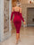 Glamaker Sweetheart Neck Chain Detail Bodycon Prom Dress