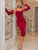Glamaker Sweetheart Neck Chain Detail Bodycon Prom Dress