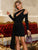 Glamaker Asymmetrical Neck Cut-out Draped Bodycon Dress